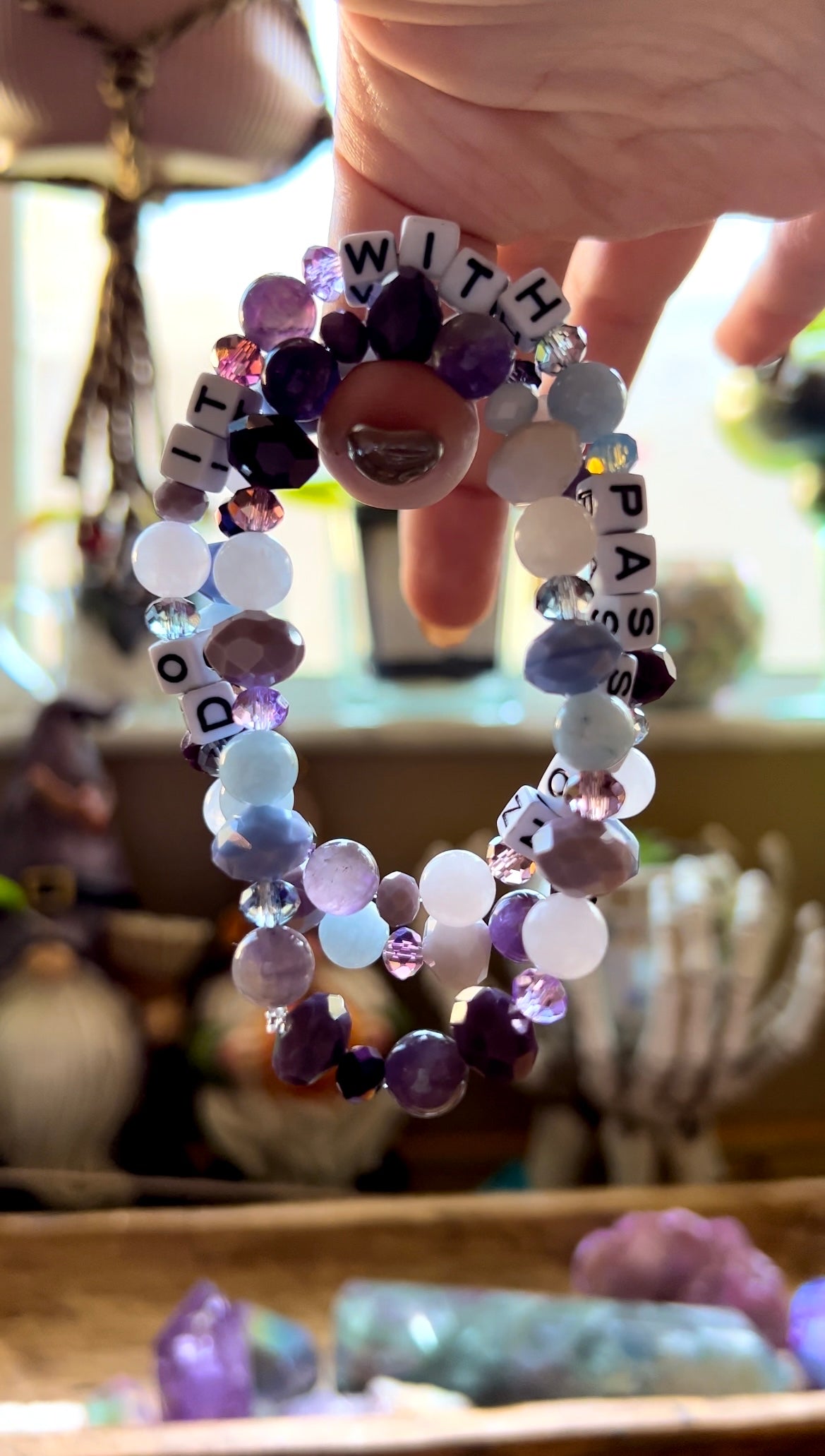 “Do It With Passion” with Rose Qtz, Aquamarine, Amethyst