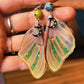 Luna moth earrings