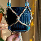 Multi Blue Beaded Plant Hanger