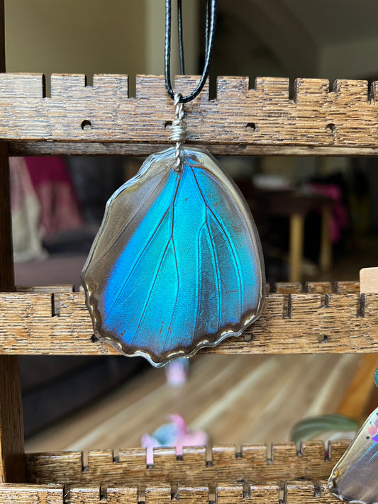 *Reserved* 💙 XL Blue Morpho Butterfly Pendant